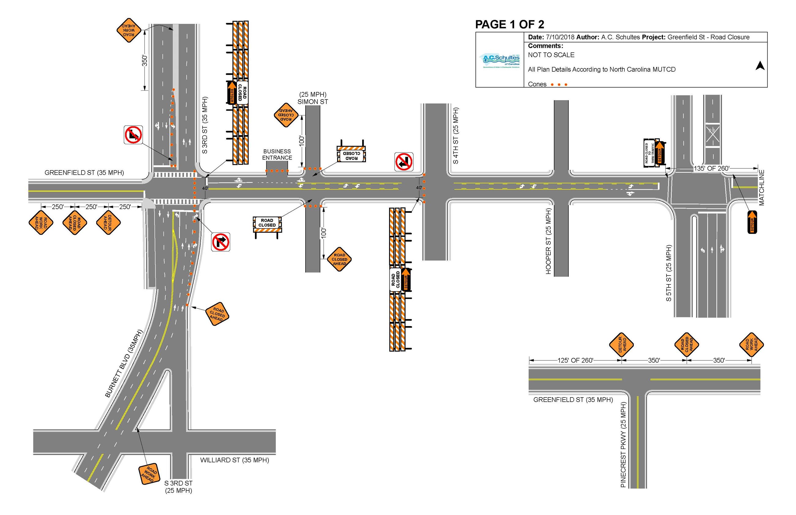 CF053118NC - AC Schultes -  Greenfield St - Road Closure - Page 1 of 2